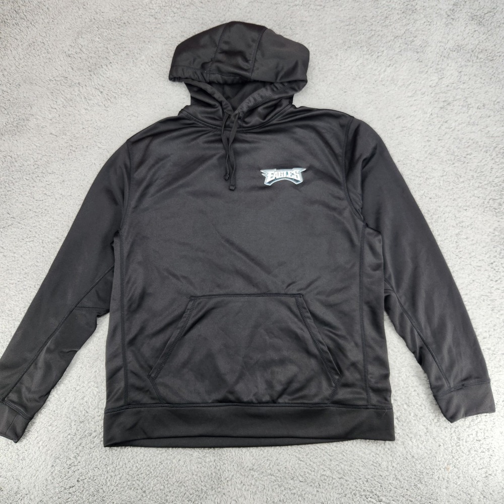Philadelphia Eagles NFL Team Appael Hoodie Mens L Black Hooded Pocket